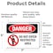 Signmission Do Not Enter Restricted Area Danger Sign, Vinyl Decal, 7in W x 5in L, 2PK OS-2PACK-DS-D-57-L-1134 - alternate 2